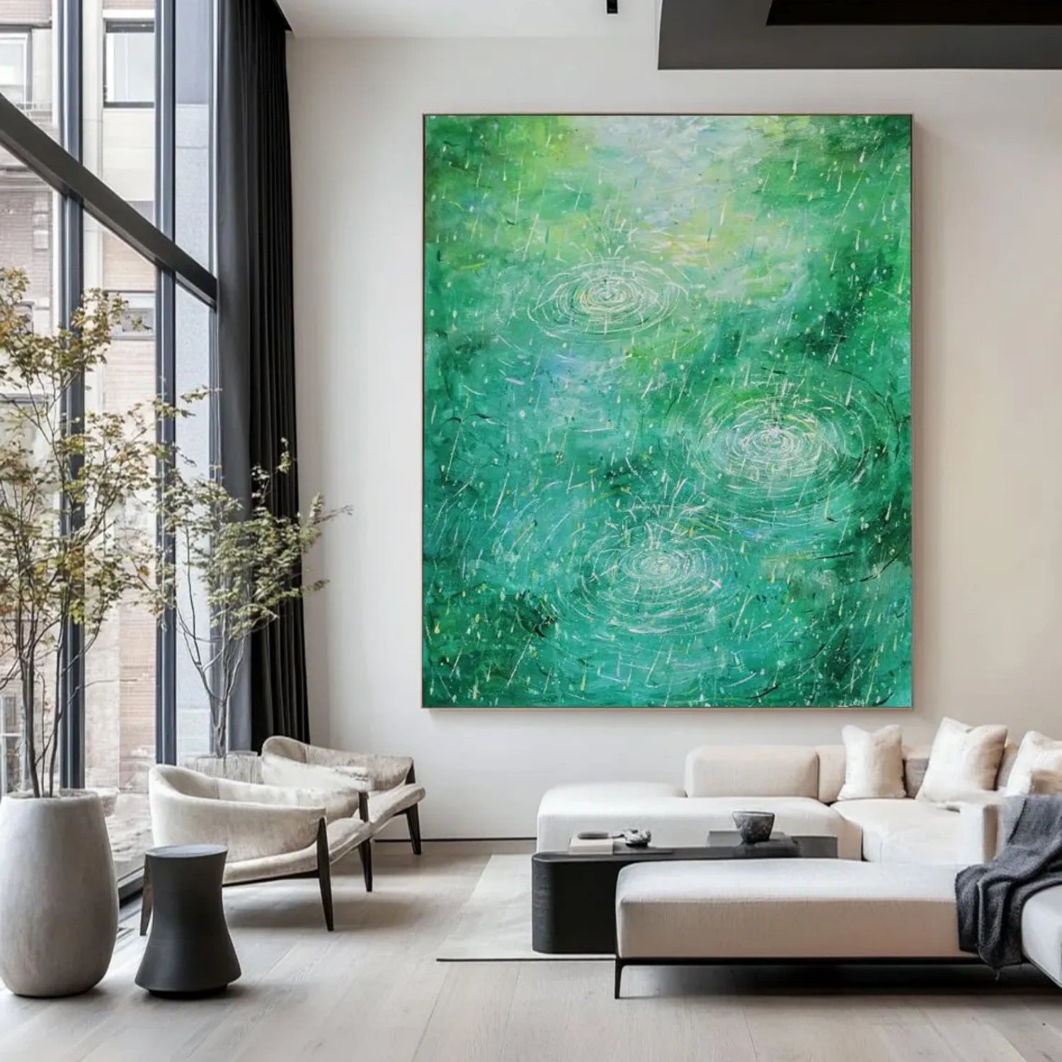 Green Abstract Wall Art #AB 474