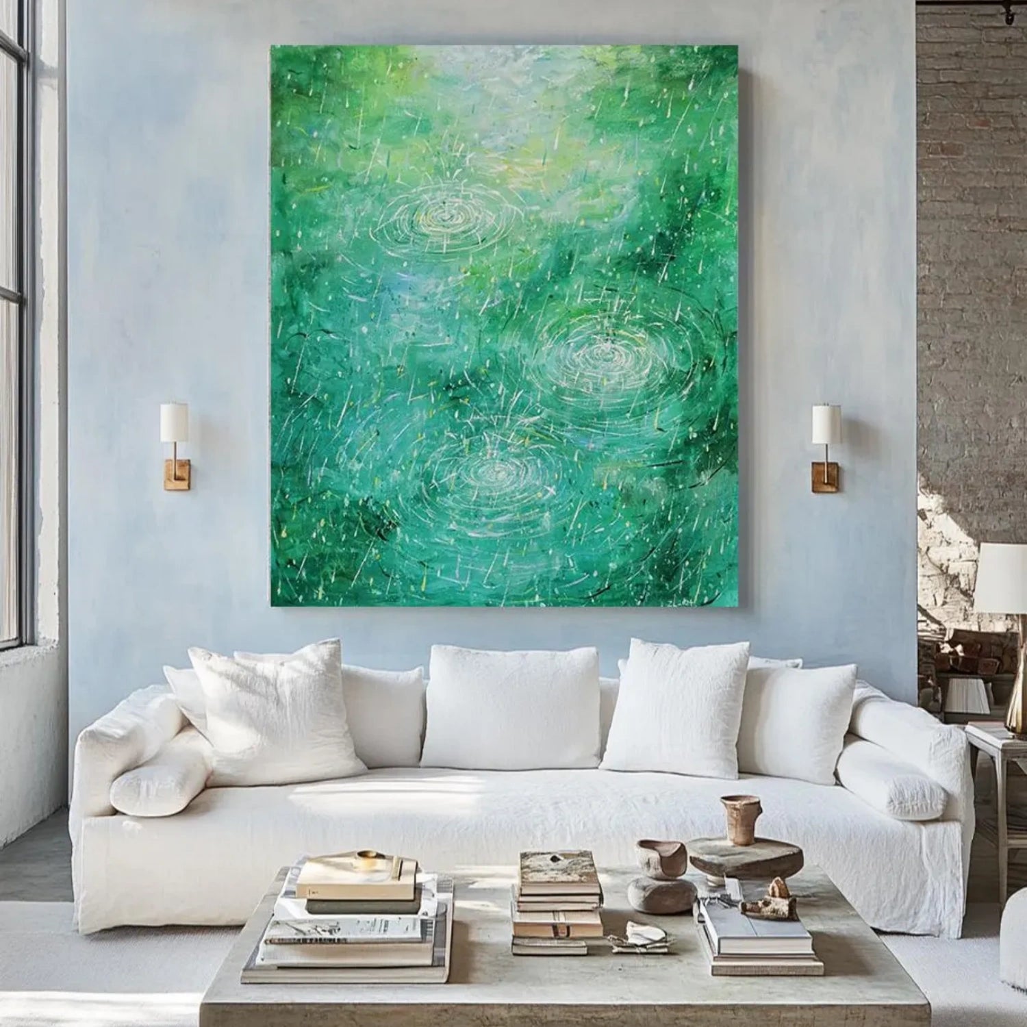 Green Abstract Wall Art #AB 474