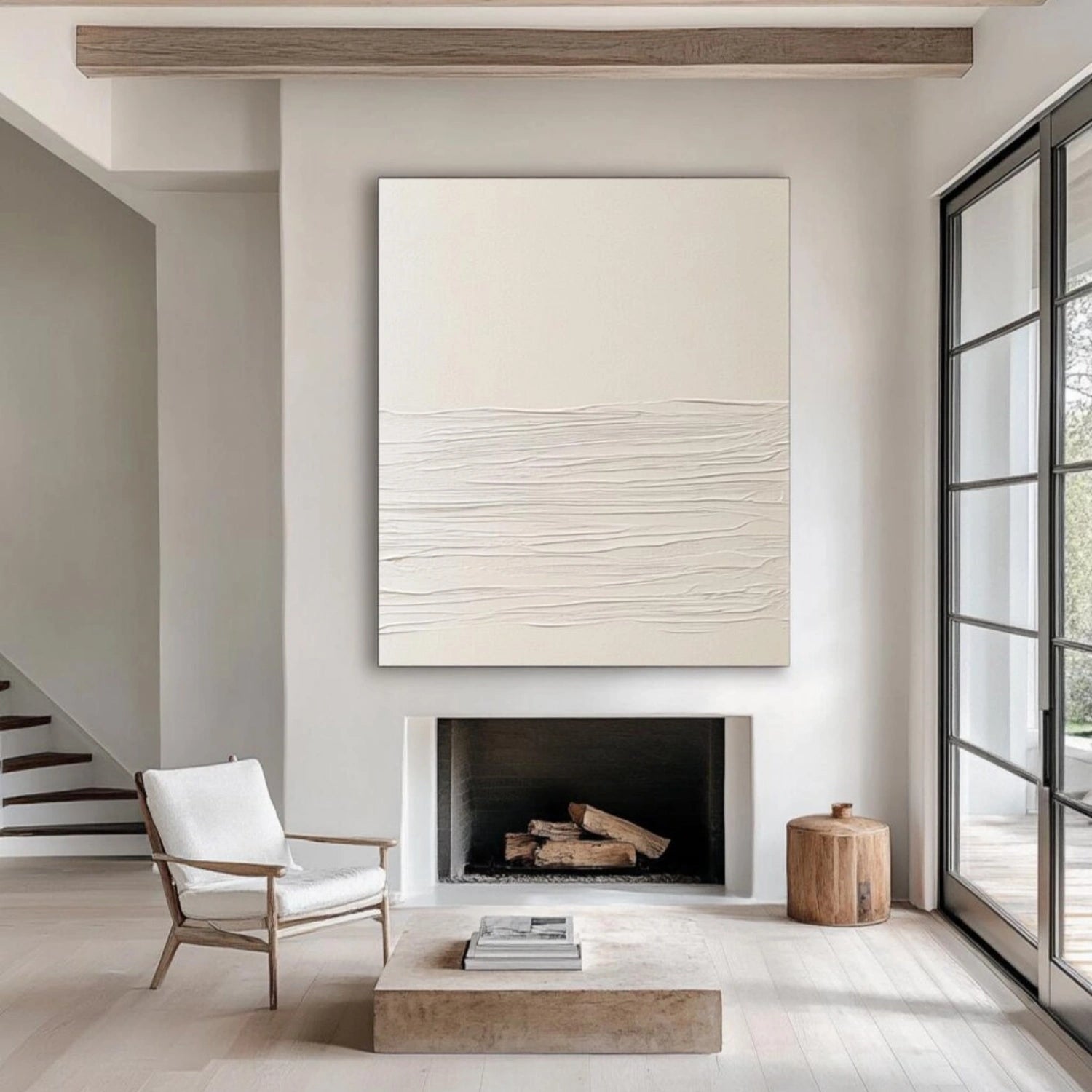 Plaster Art Minimalist Textured Paintings Canvas #MM314