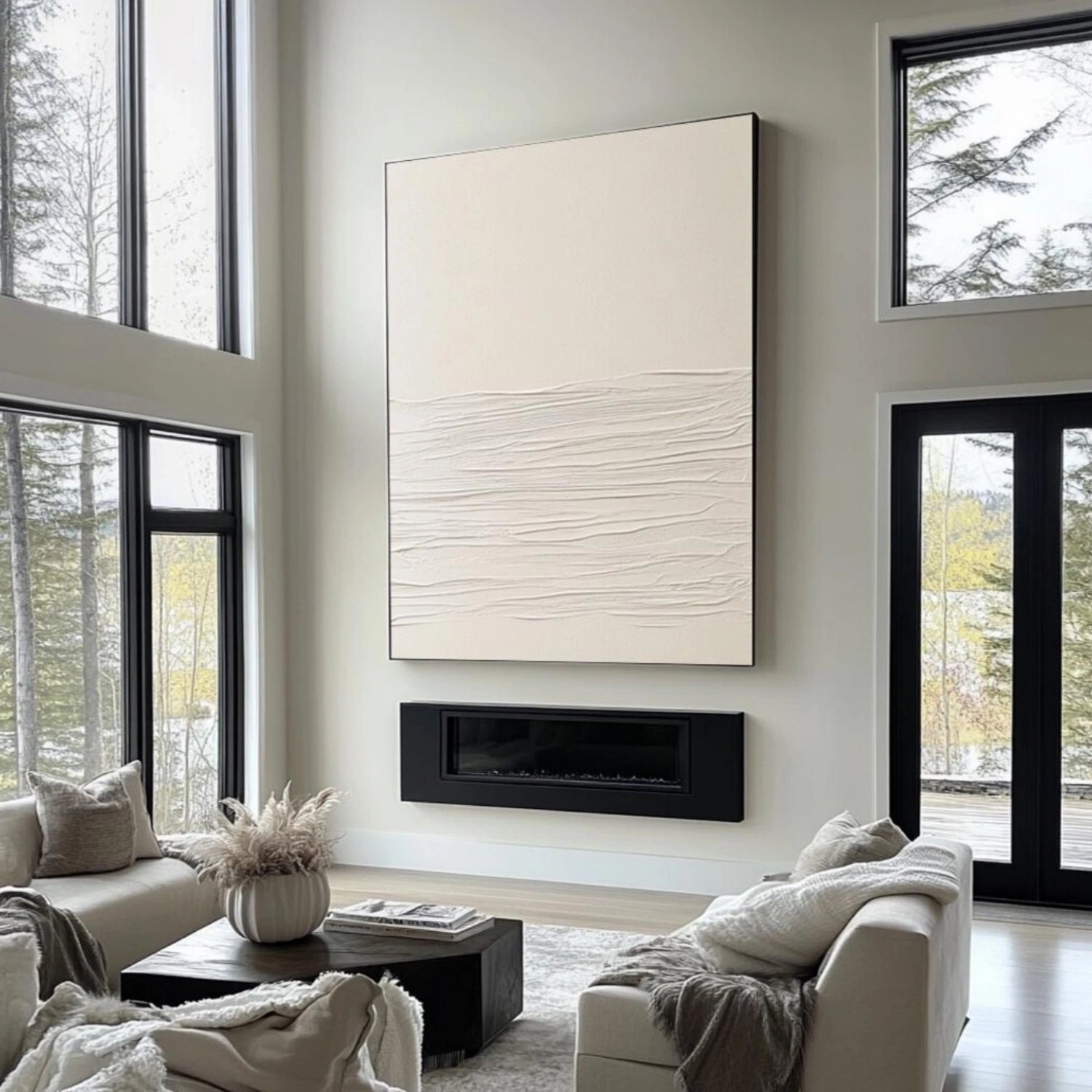Plaster Art Minimalist Textured Paintings Canvas #MM314