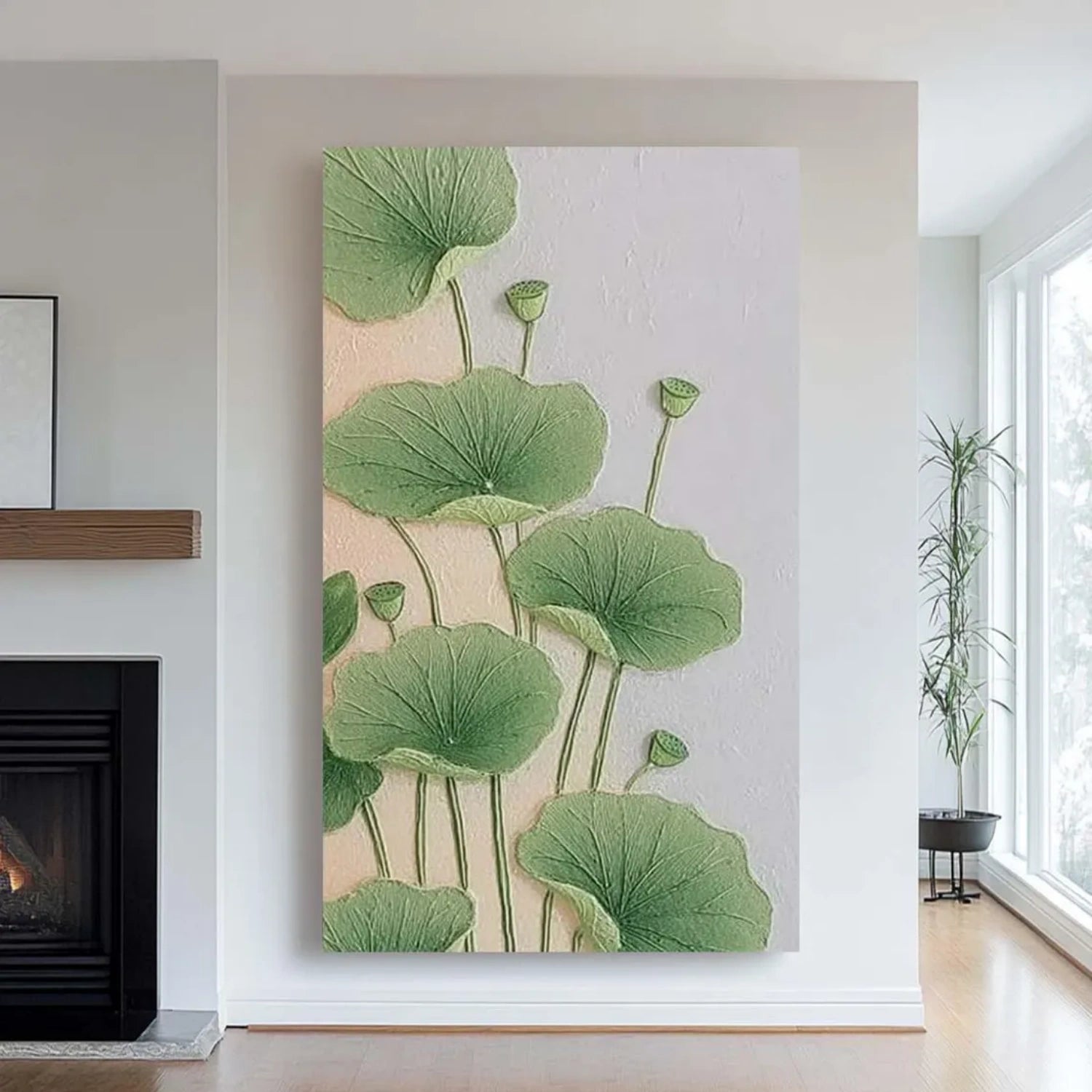Flower And Tree Abstract Texture Canvas Art #FT 218