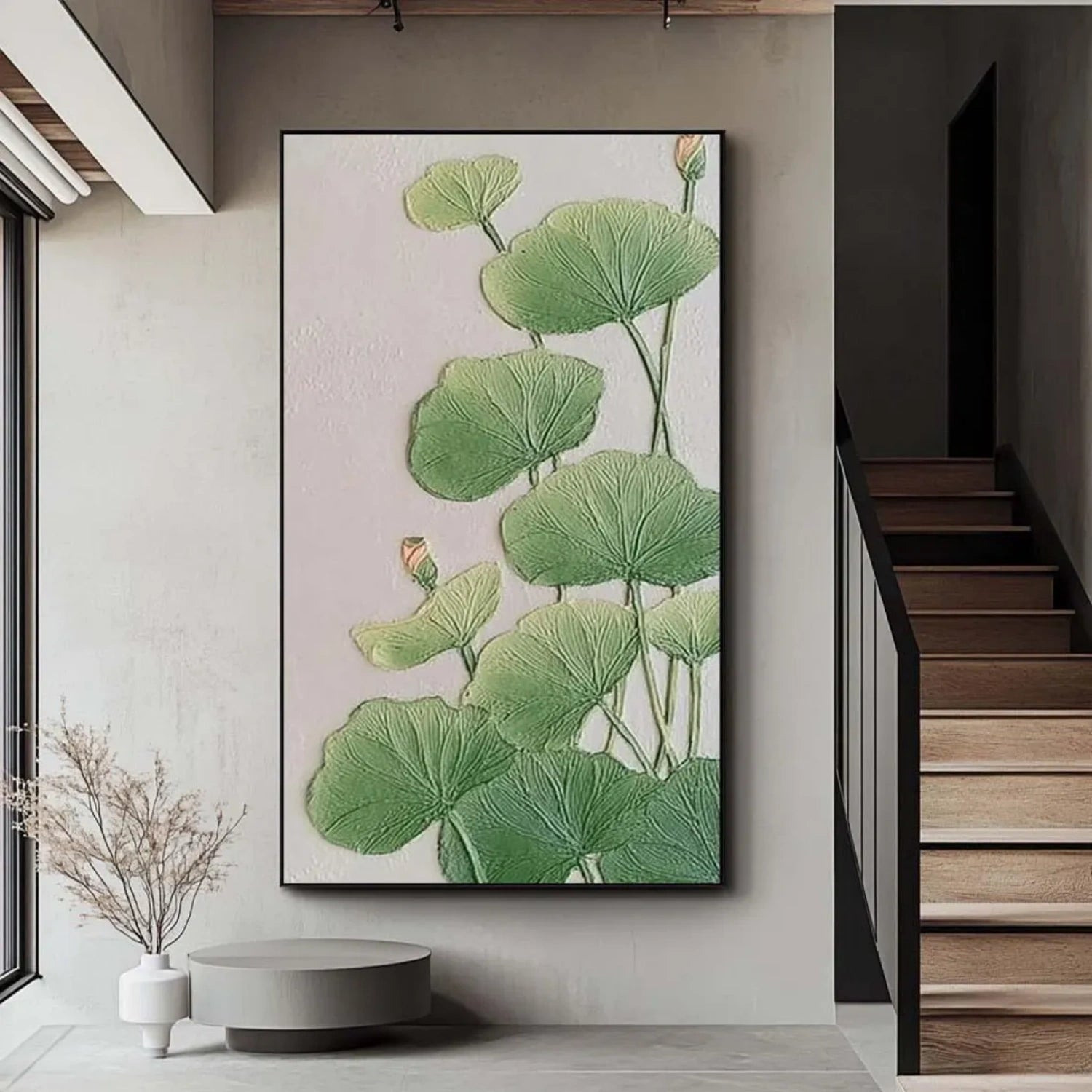 Flower And Tree Abstract Texture  Canvas Art #FT 220