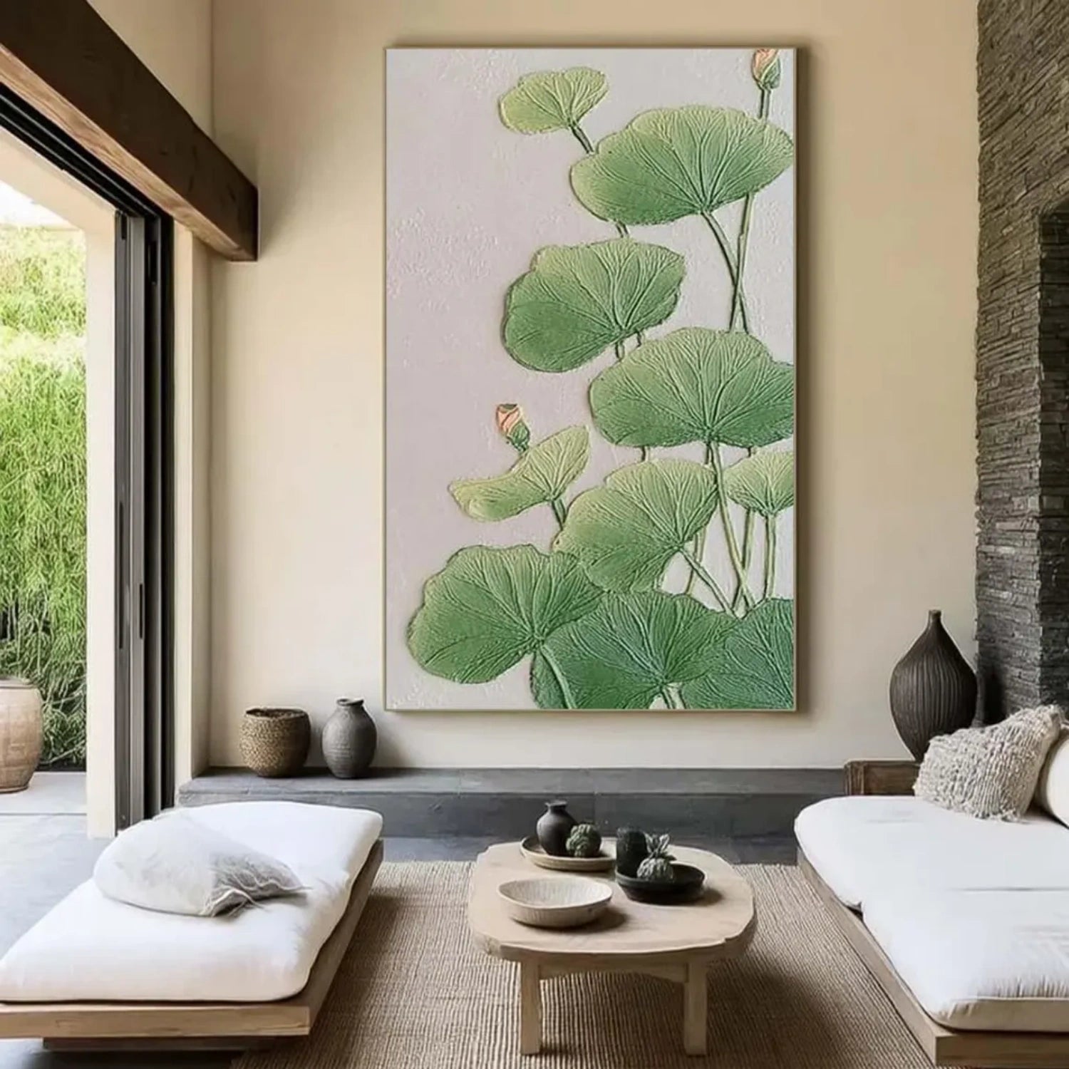 Flower And Tree Abstract Texture  Canvas Art #FT 220