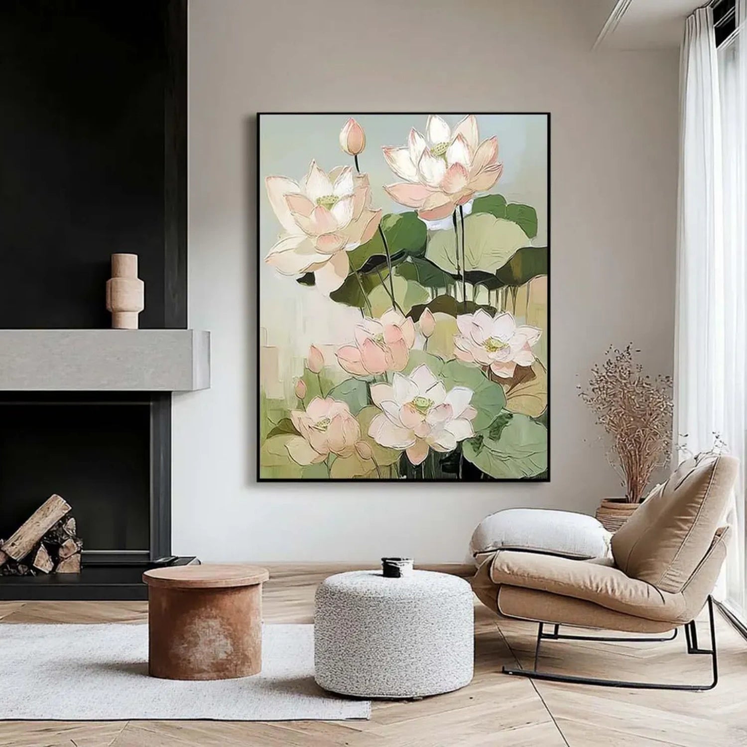Flower And Tree Abstract  Canvas Art #FT 217
