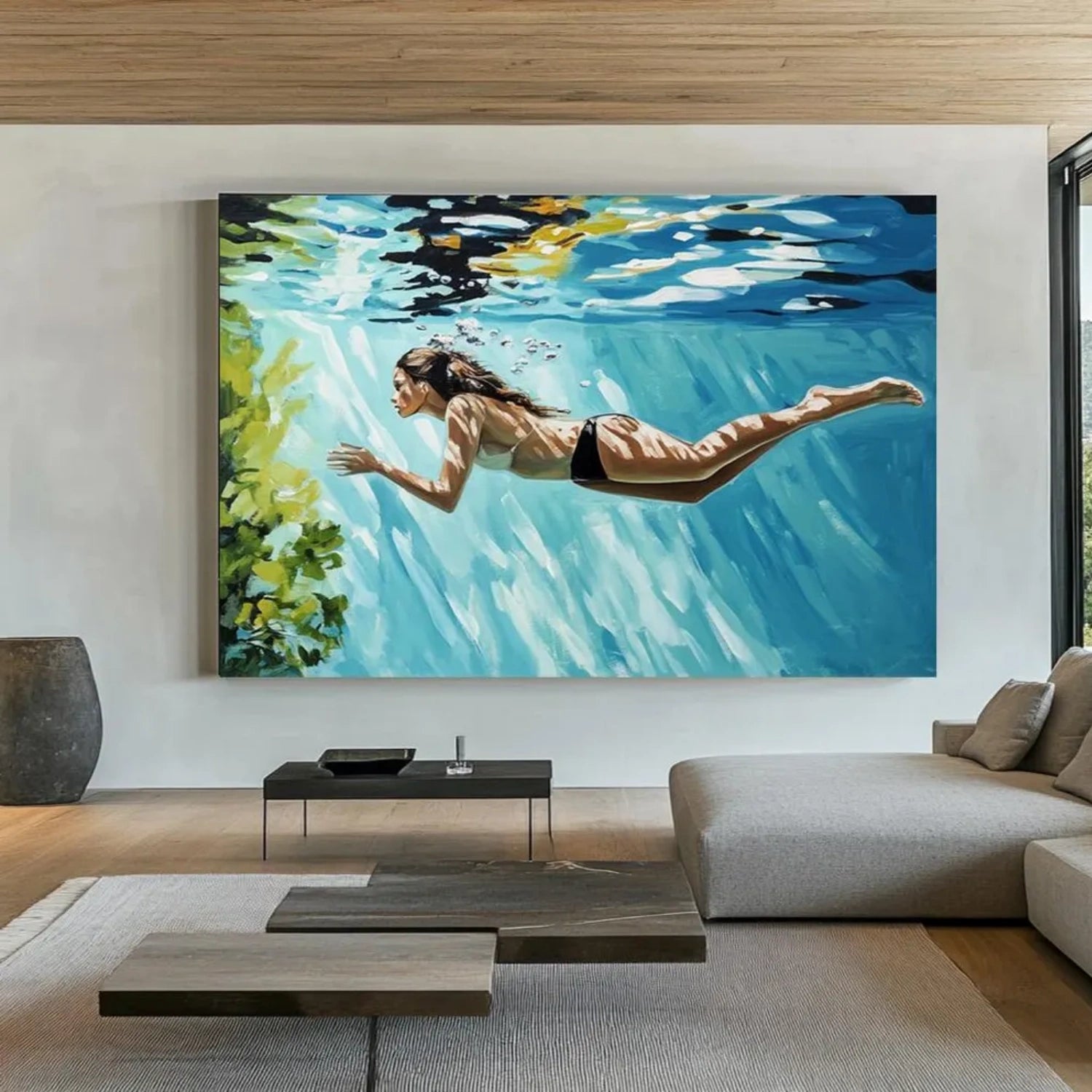 Swimming Sport Canvas Painting #SA014