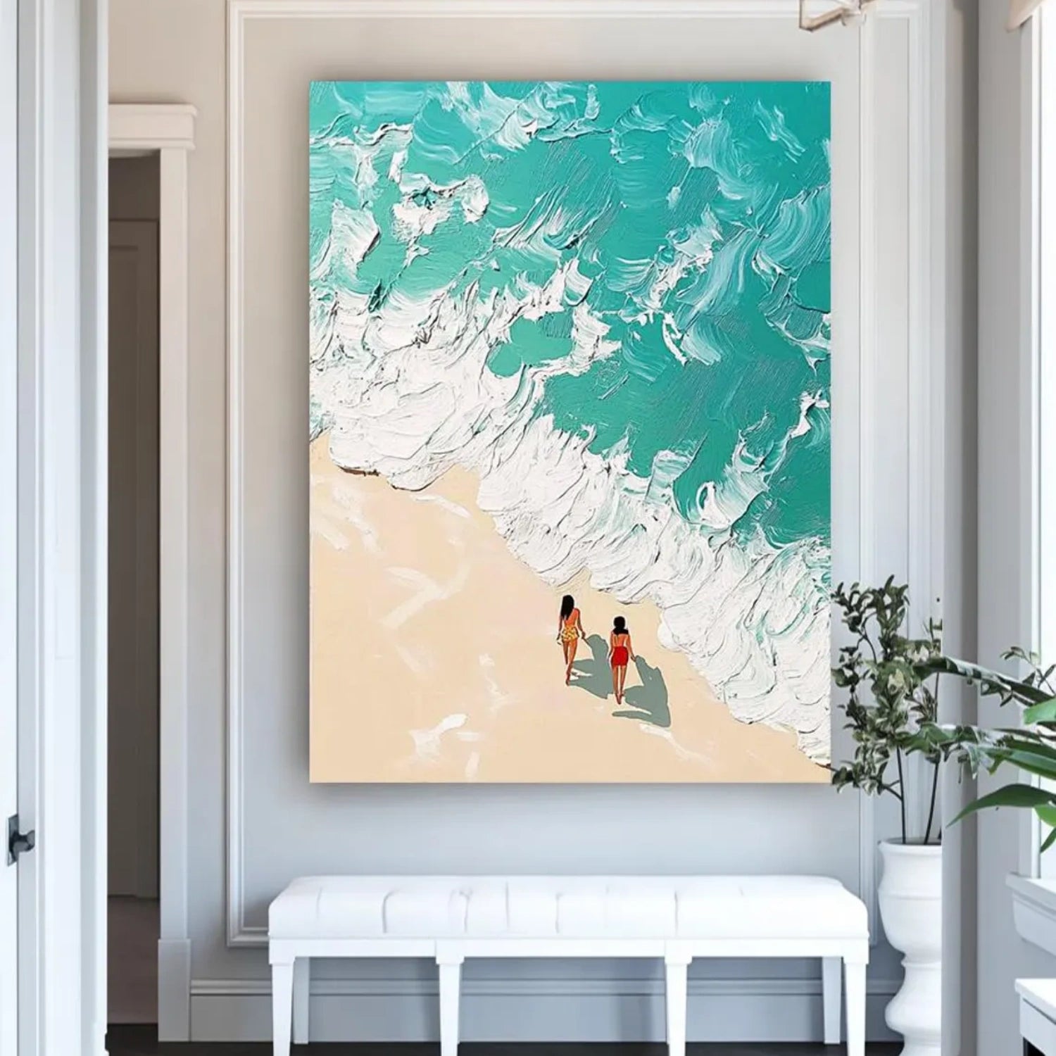 Swimming Sport Texture Canvas Painting #SA013