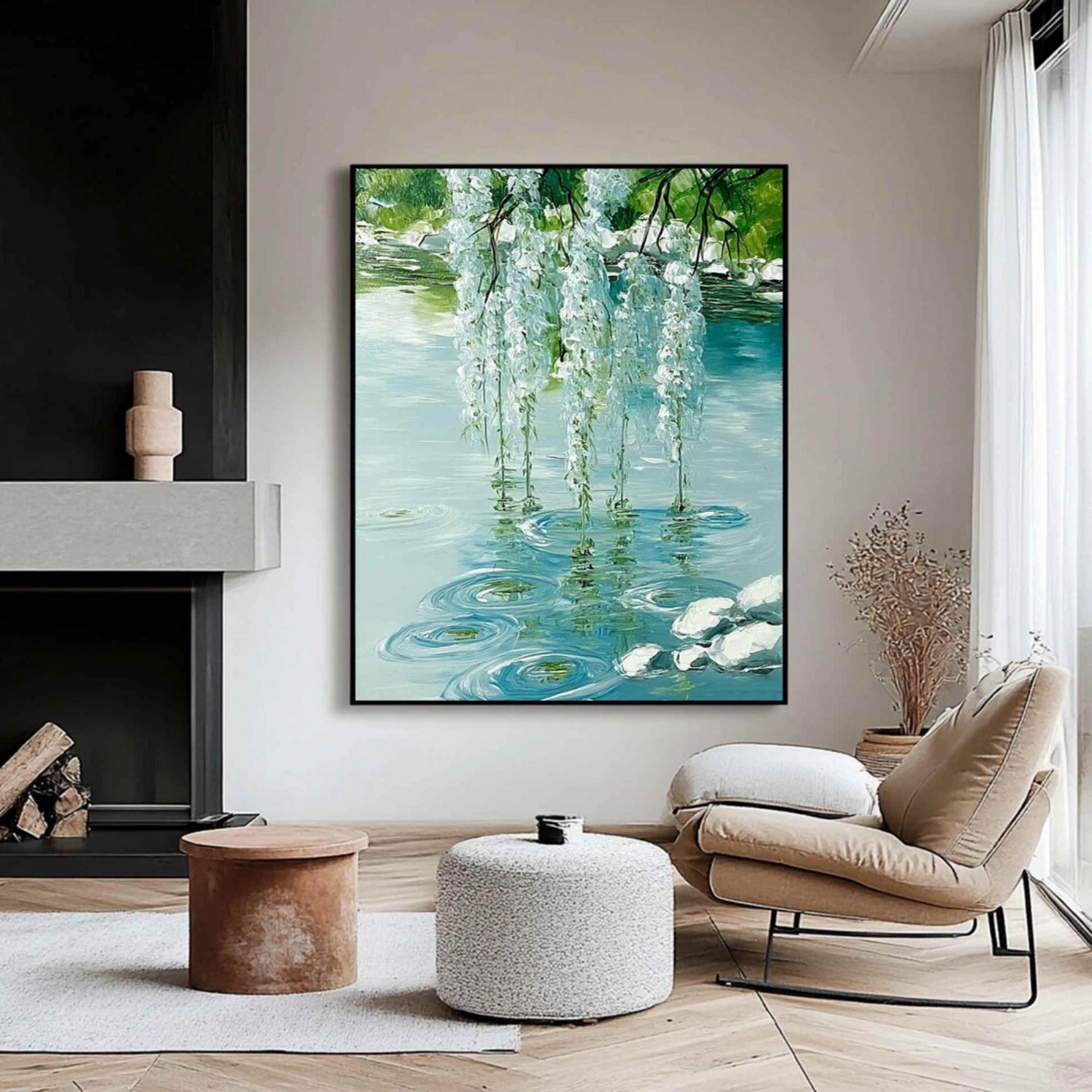 Flower And Tree Abstract  Canvas Art #FT 216