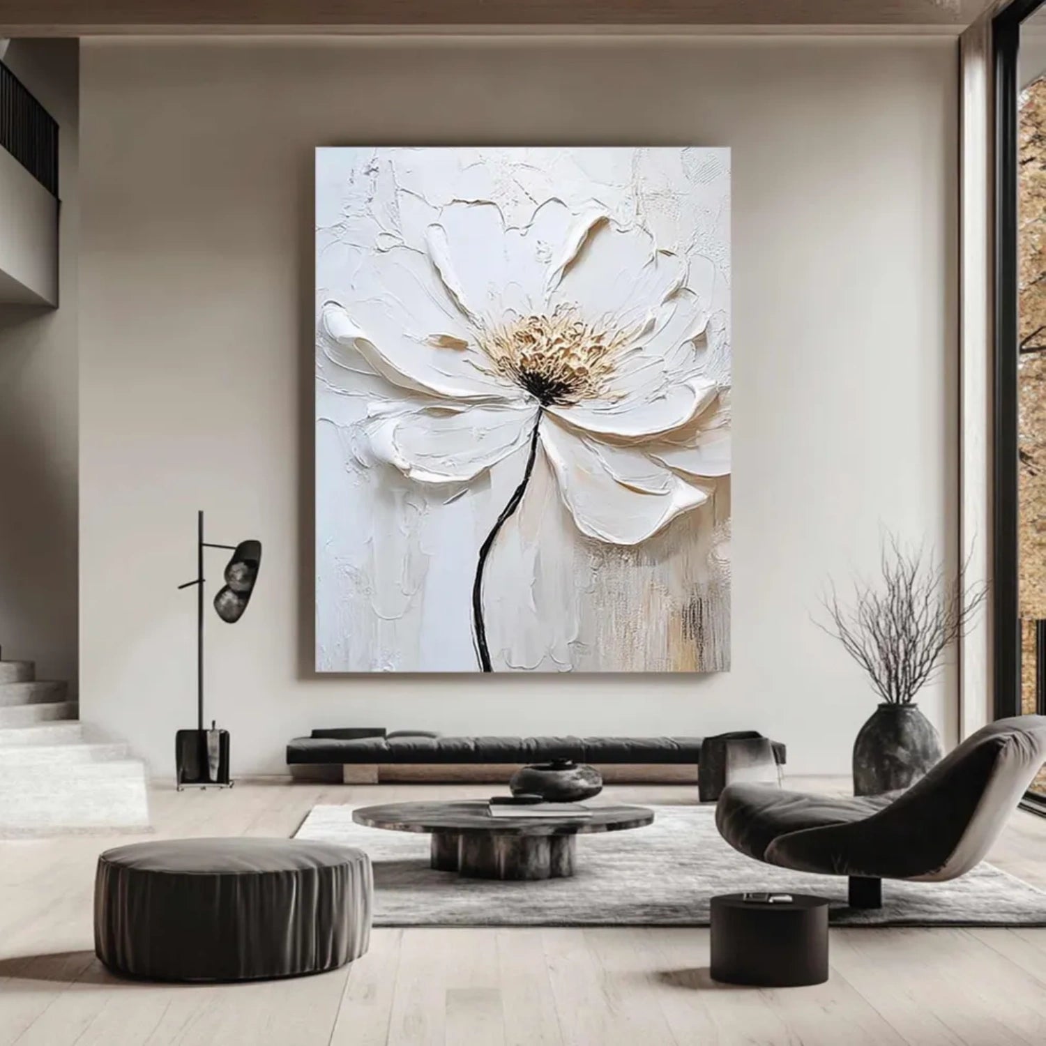 Flower And Tree Abstract Texture  Canvas Art #FT 232
