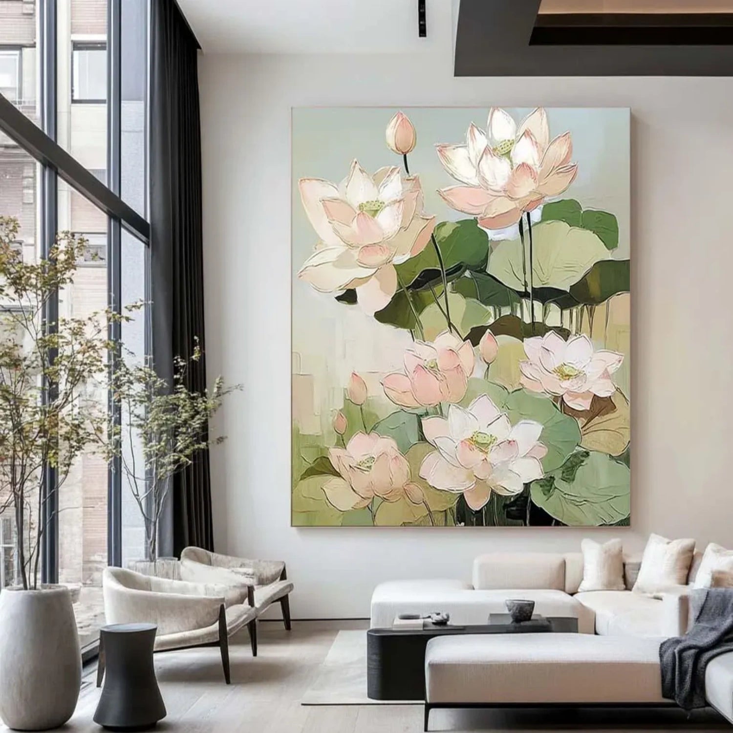Flower And Tree Abstract  Canvas Art #FT 217