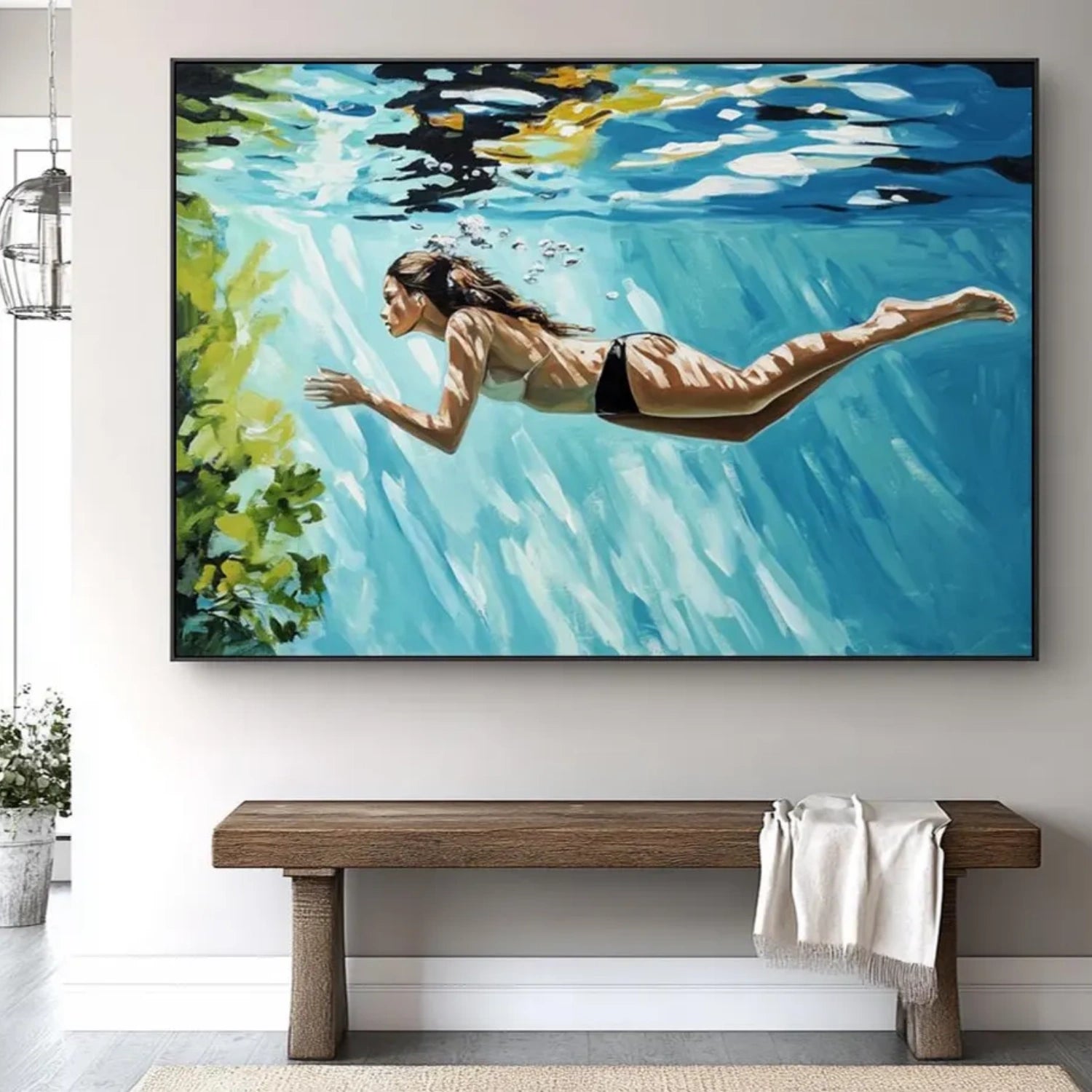 Swimming Sport Canvas Painting #SA014