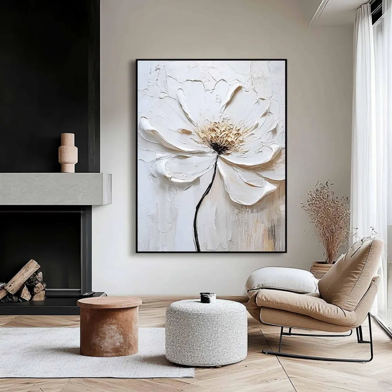 Flower And Tree Abstract Texture  Canvas Art #FT 232