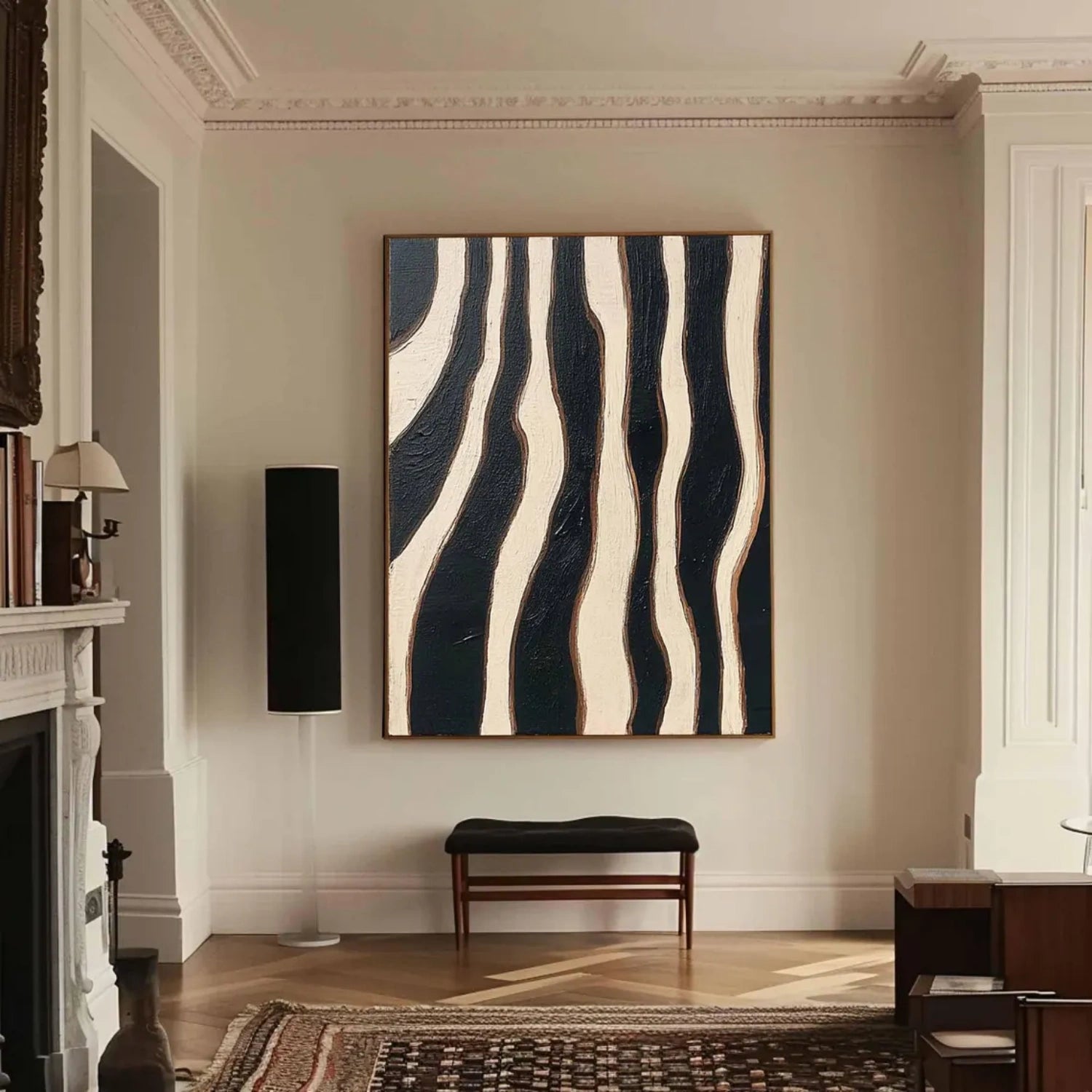 Black & Beige Wabi Sabi Textured Wall Art #WS313