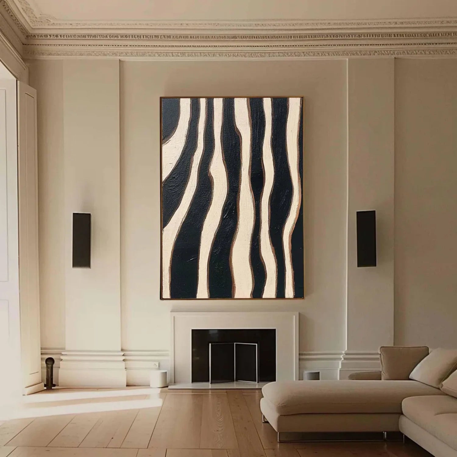 Black & Beige Wabi Sabi Textured Wall Art #WS313