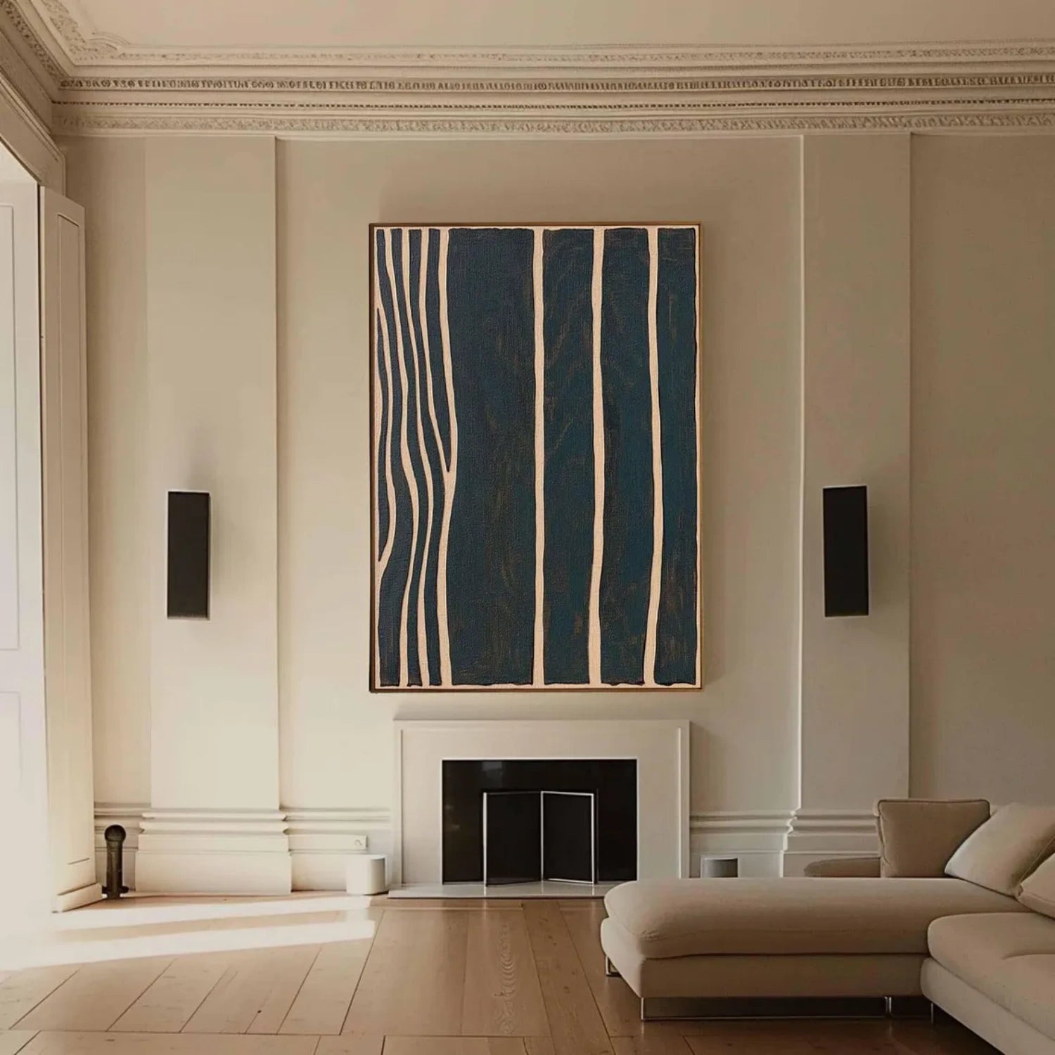 Black & Beige Wabi Sabi Textured Wall Art #WS312