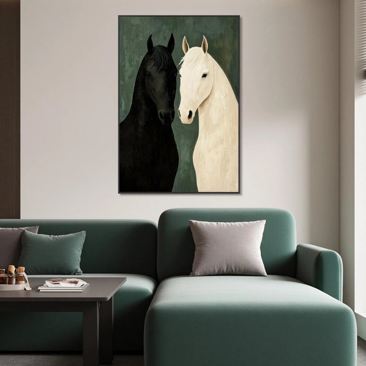 Abstract Animal Horse Canvas Art #AP164