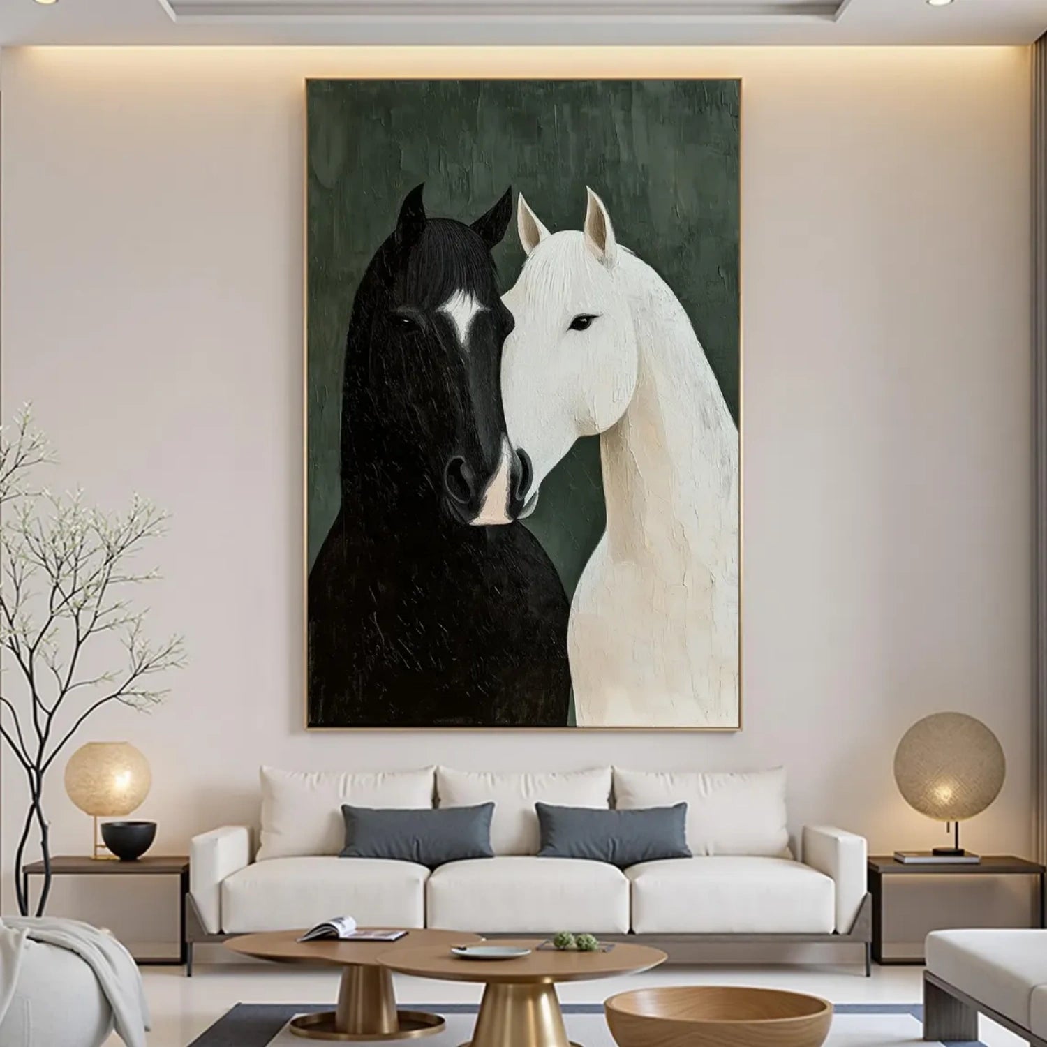 Abstract Animal Horse Canvas Art #AP165