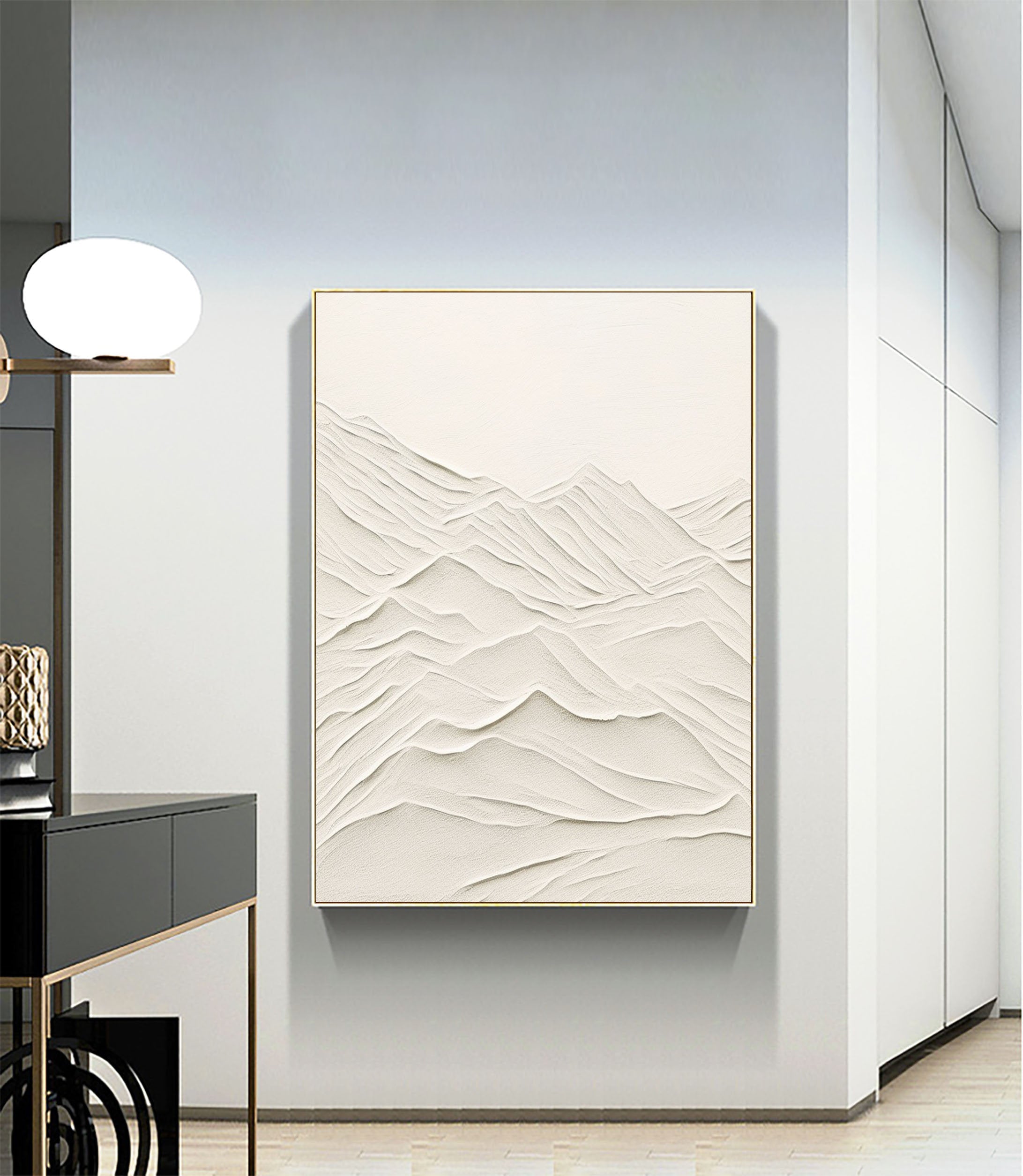 Beige Minimalist Textured Wall Art #MM092