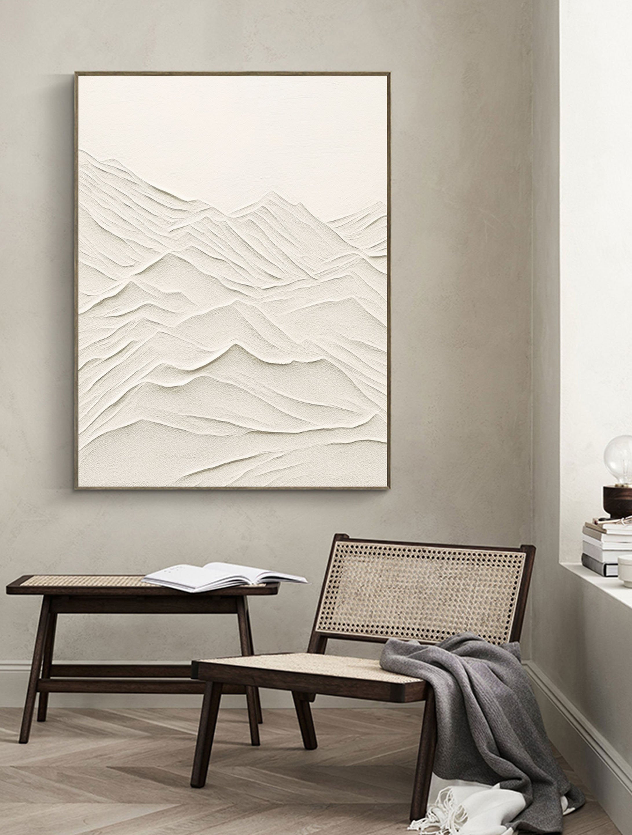 Beige Minimalist Textured Wall Art #MM092