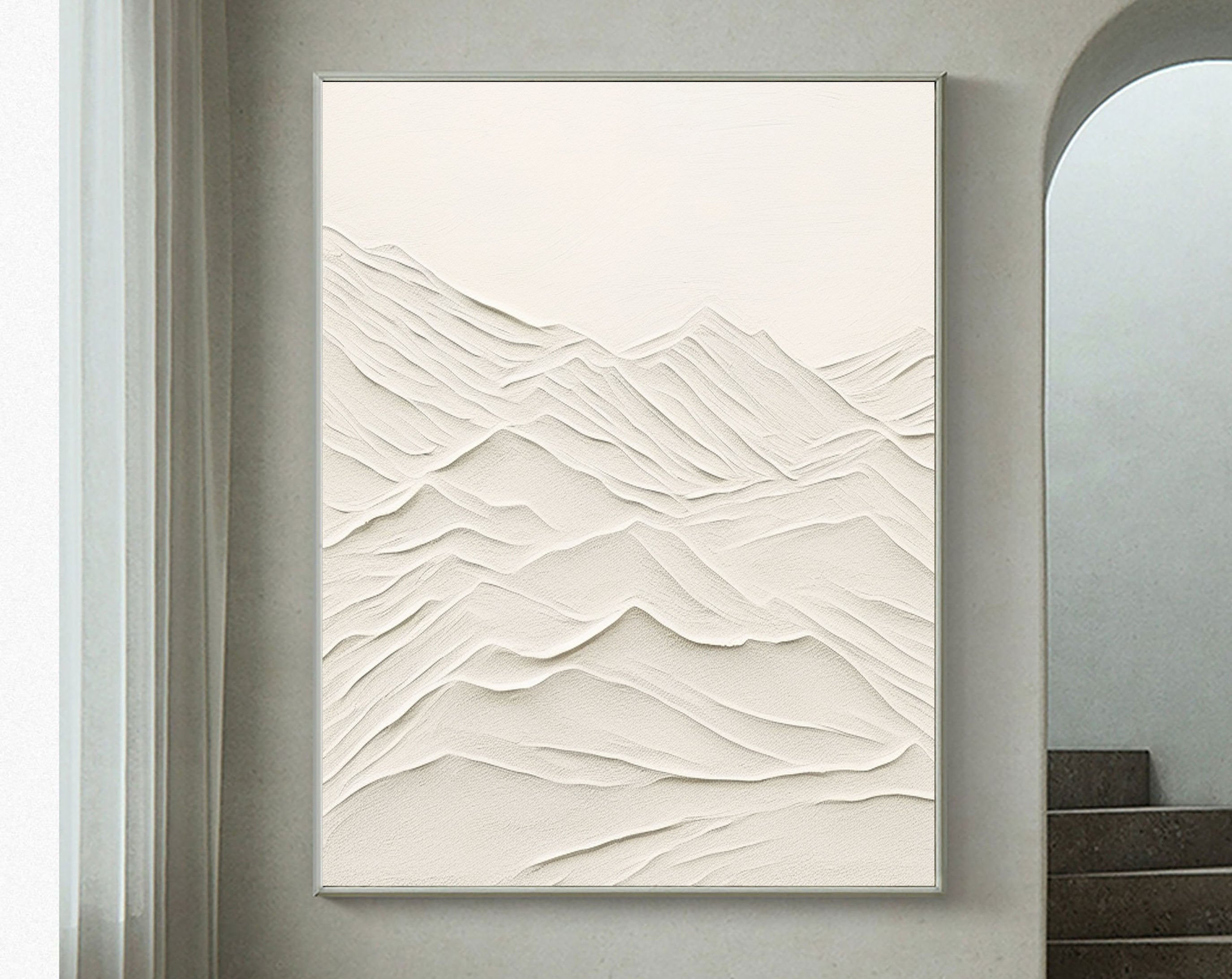 Beige Minimalist Textured Wall Art #MM092