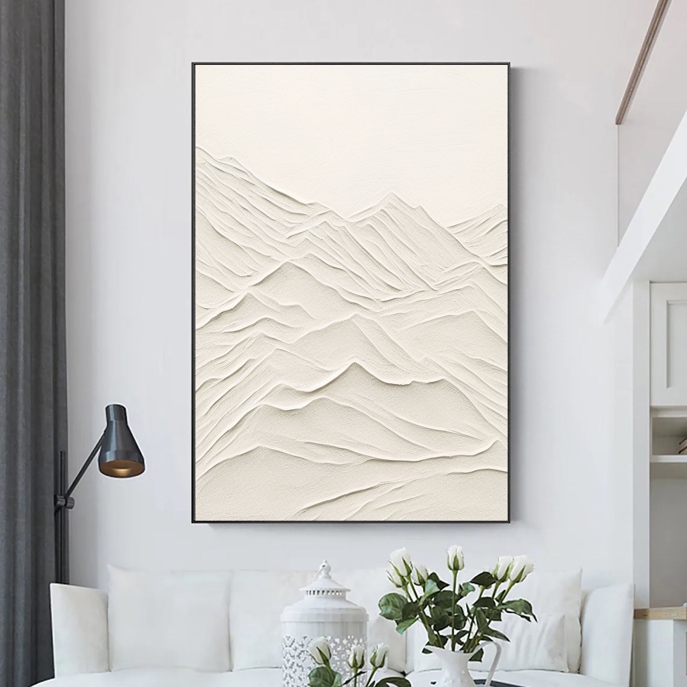 Beige Minimalist Textured Wall Art #MM092