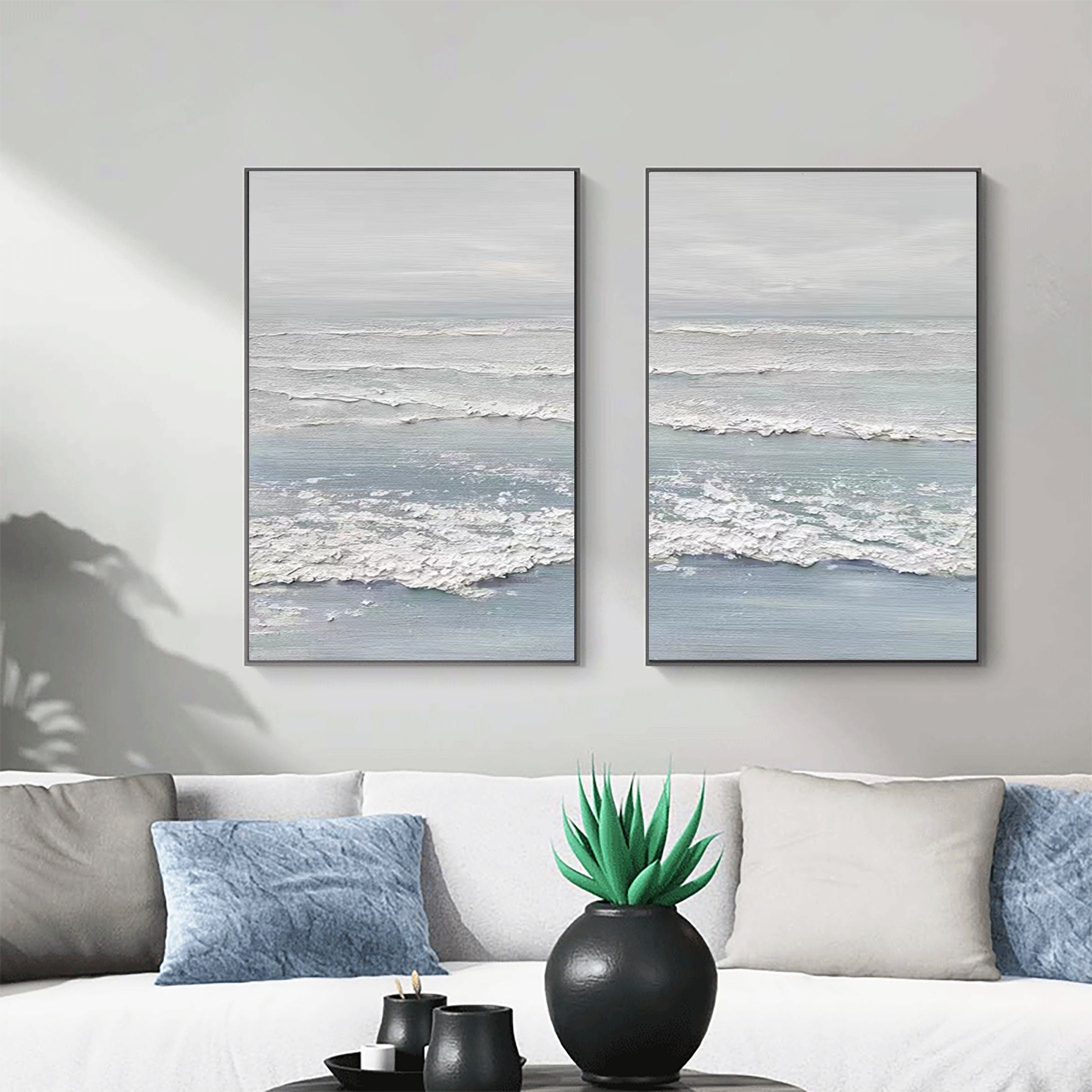 Frameless CANVAS - Set of 2#OS 038 -  2P 80"X60" (Each 40"X60")