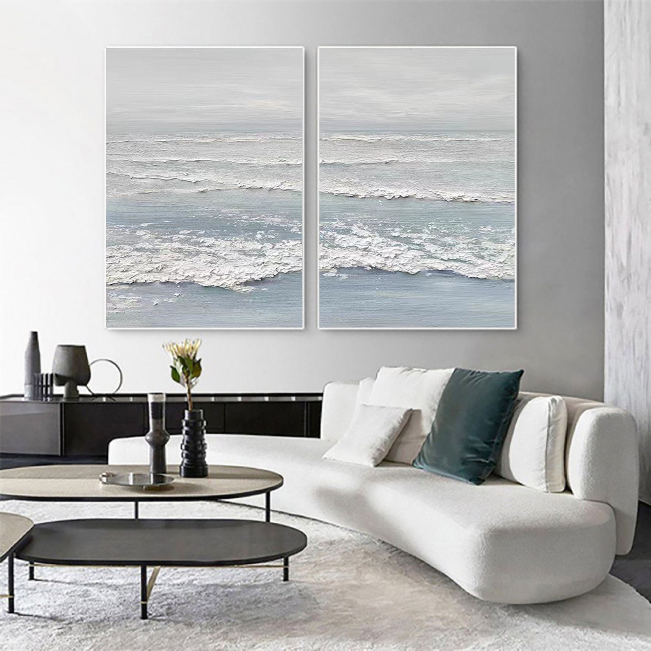 Frameless CANVAS - Set of 2#OS 038 -  2P 80"X60" (Each 40"X60")