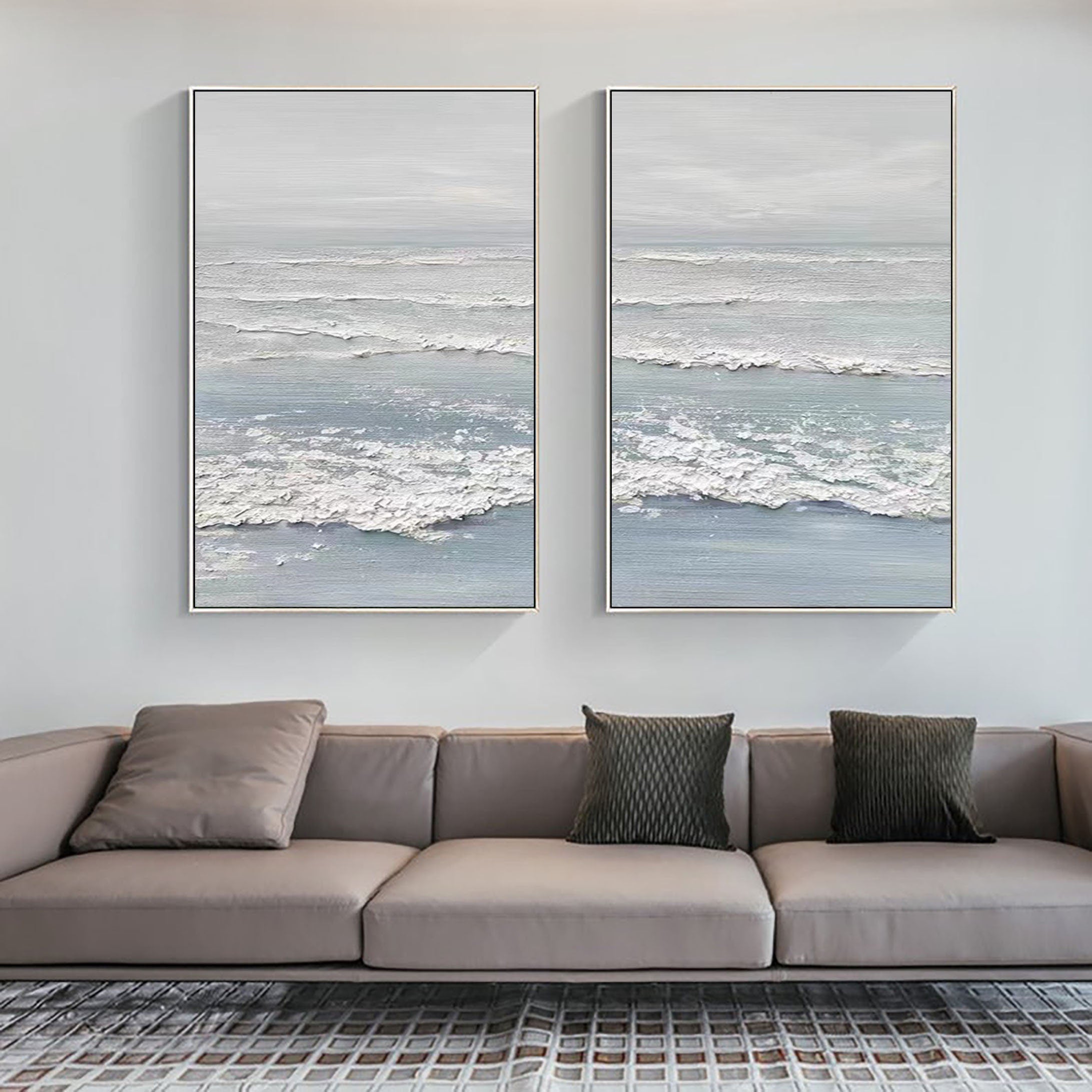 Frameless CANVAS - Set of 2#OS 038 -  2P 80"X60" (Each 40"X60")