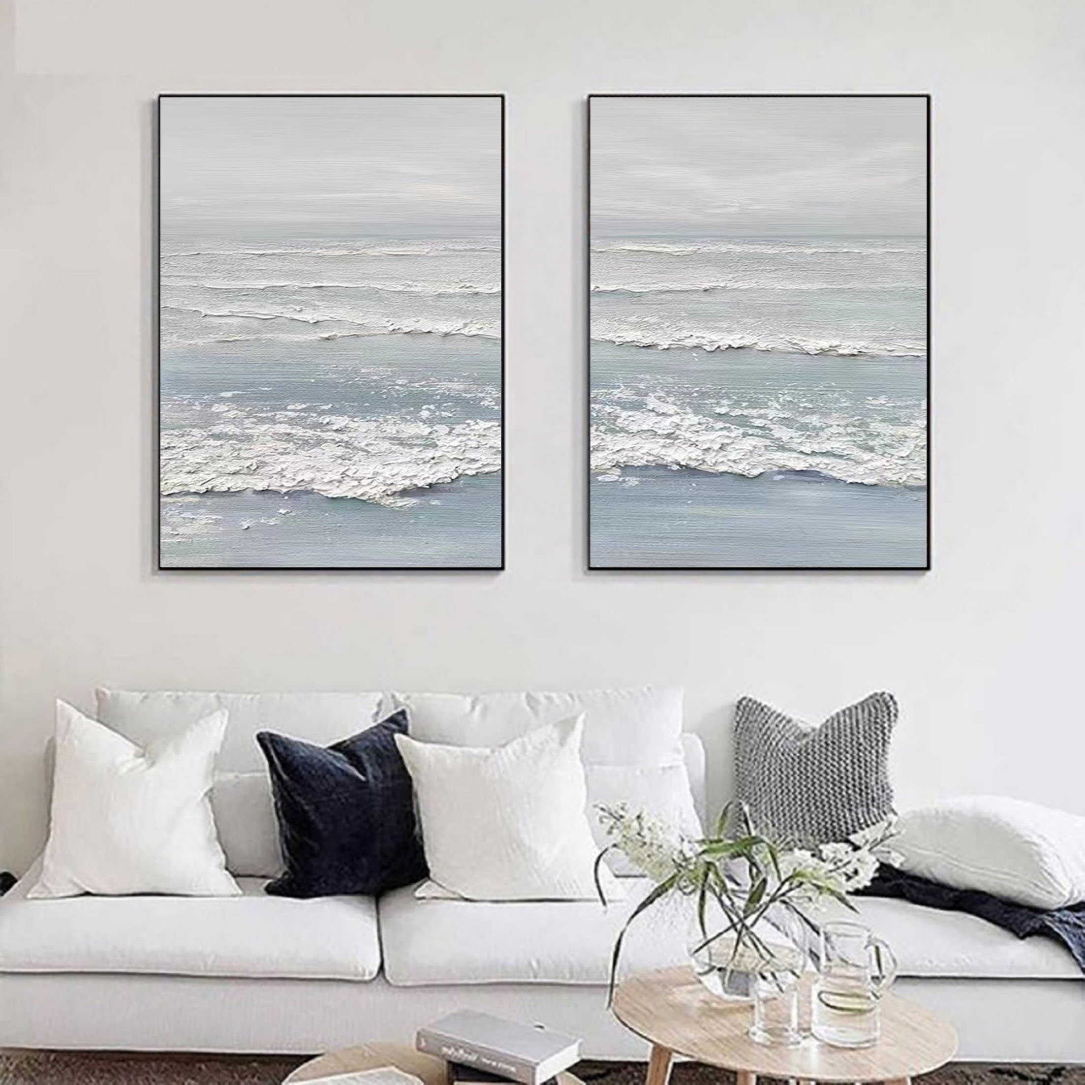 Frameless CANVAS - Set of 2#OS 038 -  2P 80"X60" (Each 40"X60")