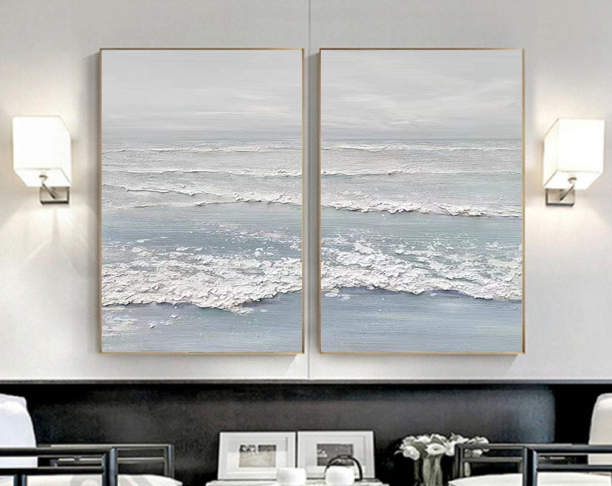 Frameless CANVAS - Set of 2#OS 038 -  2P 80"X60" (Each 40"X60")