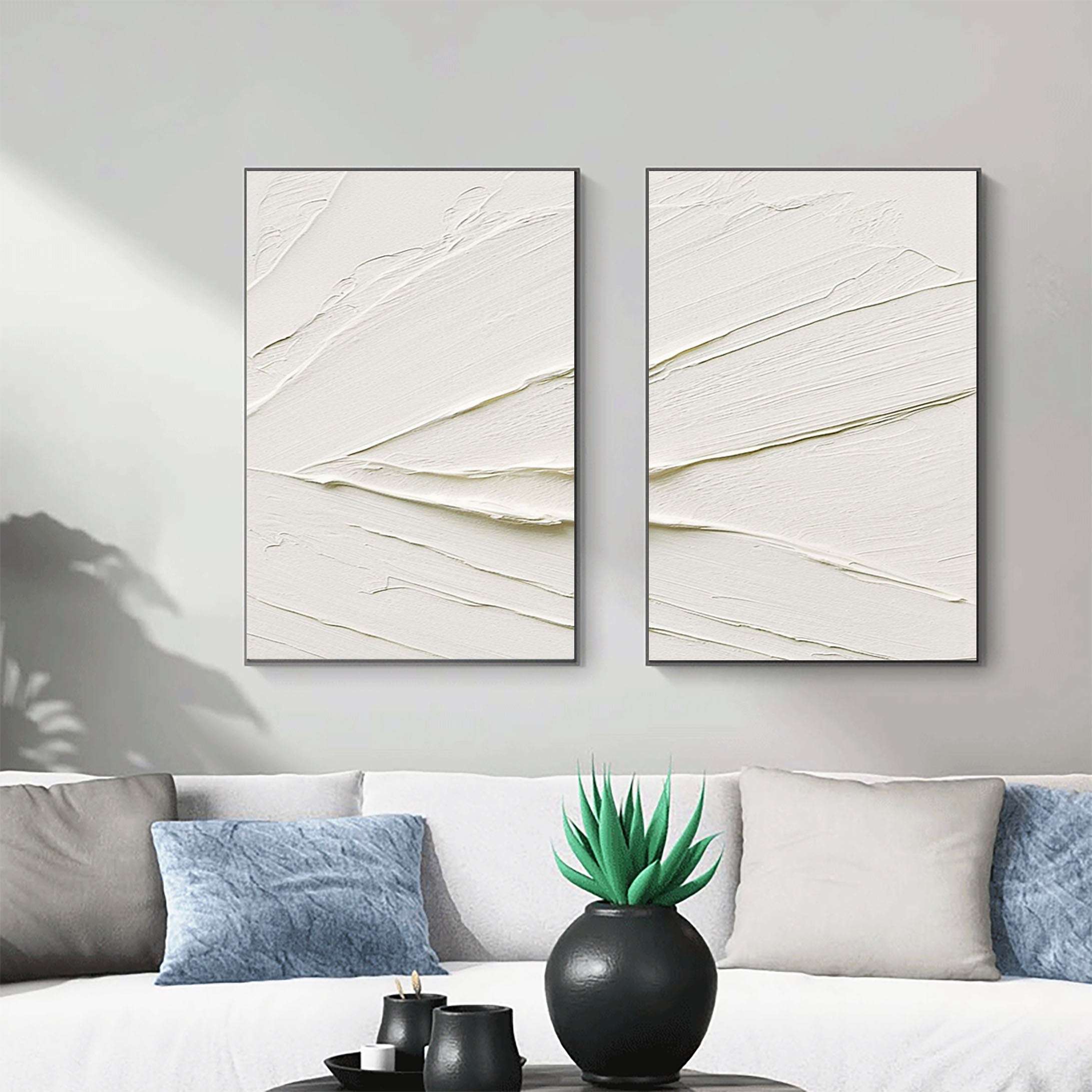 Minimalistic Balance Canvas Paintings Set of 2 #MM078