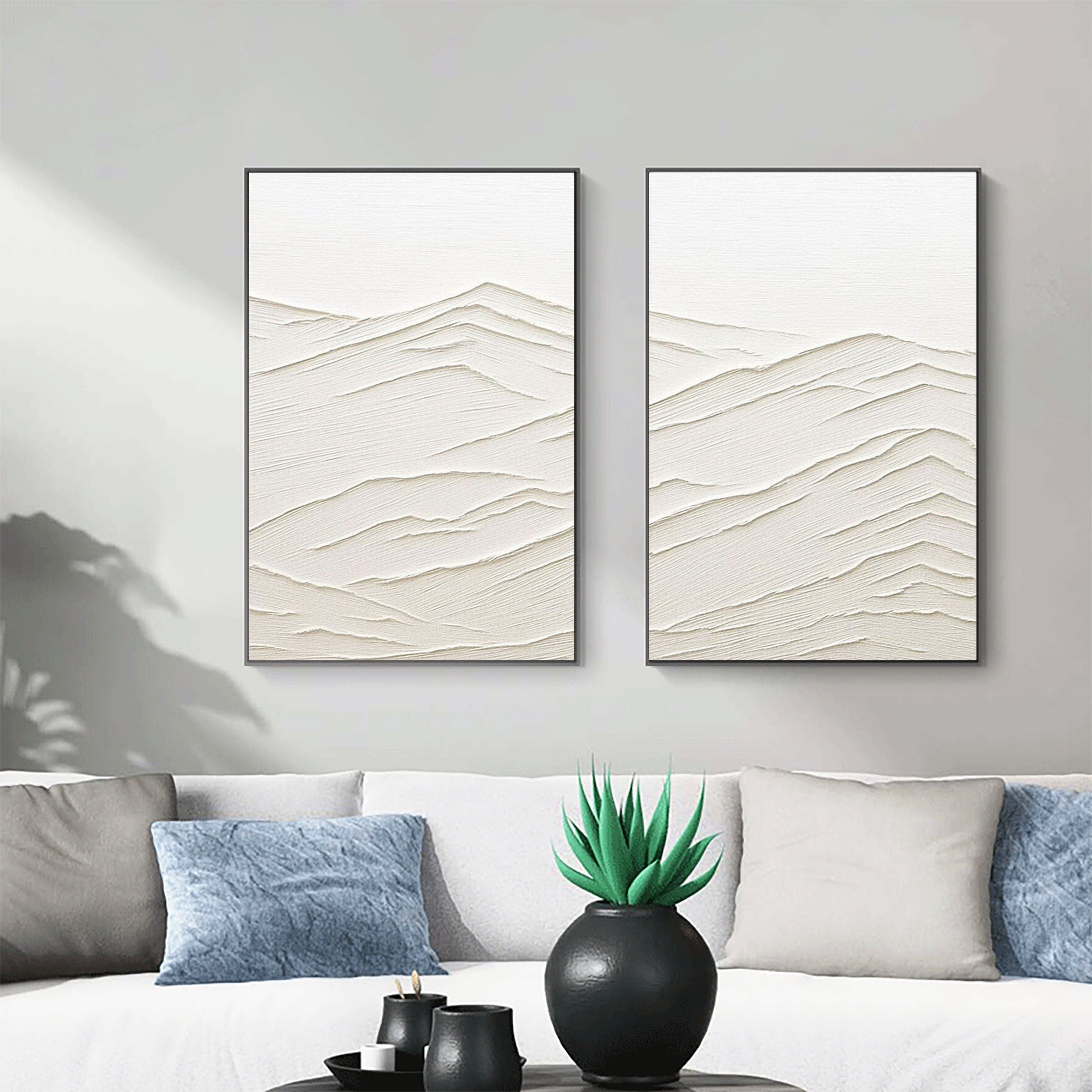 Minimalistic Balance Canvas Paintings Set of 2 #MM079